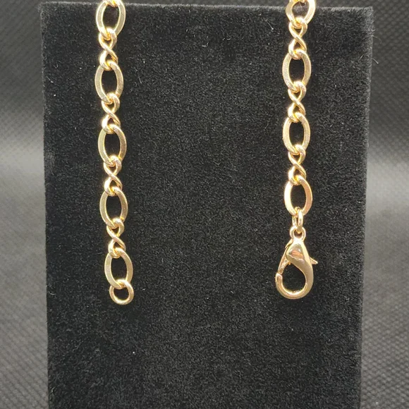 Vintage 18k Gold Plate Chain Bracelet 7" - Picture 3 of 3